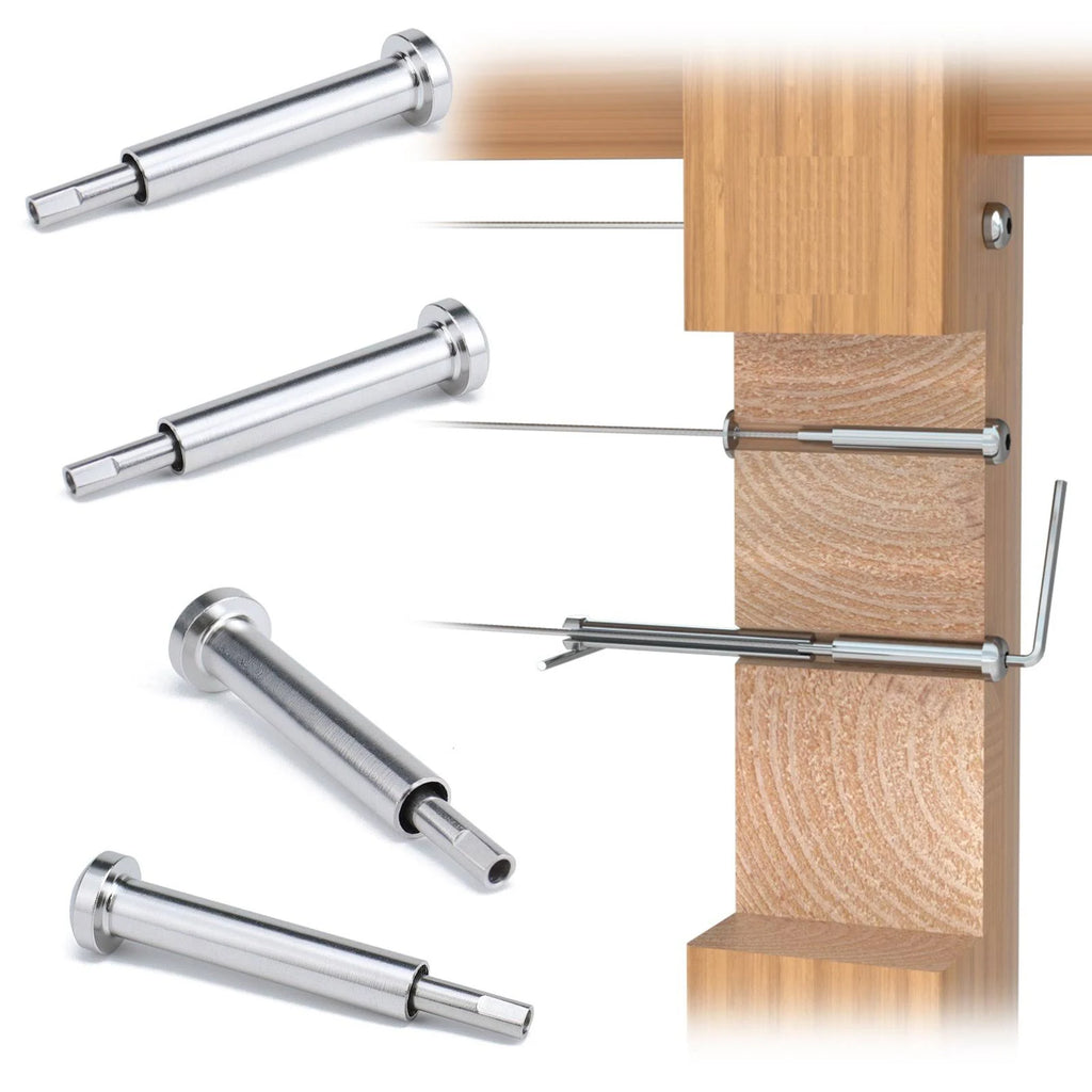 Cable Railing Kit Invisible 1/8 20 Pack Turnbuckle Swage T10439