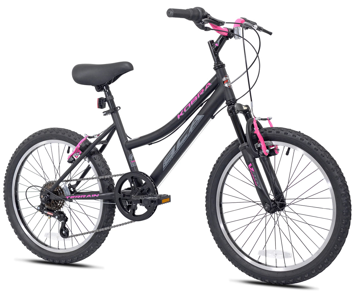 20-inch Girl's Mountain Child Bicycle Black/Pink L414