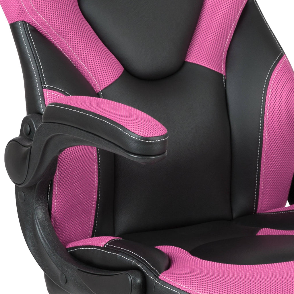 Pink/Black LeatherSoft Gaming Chair O270