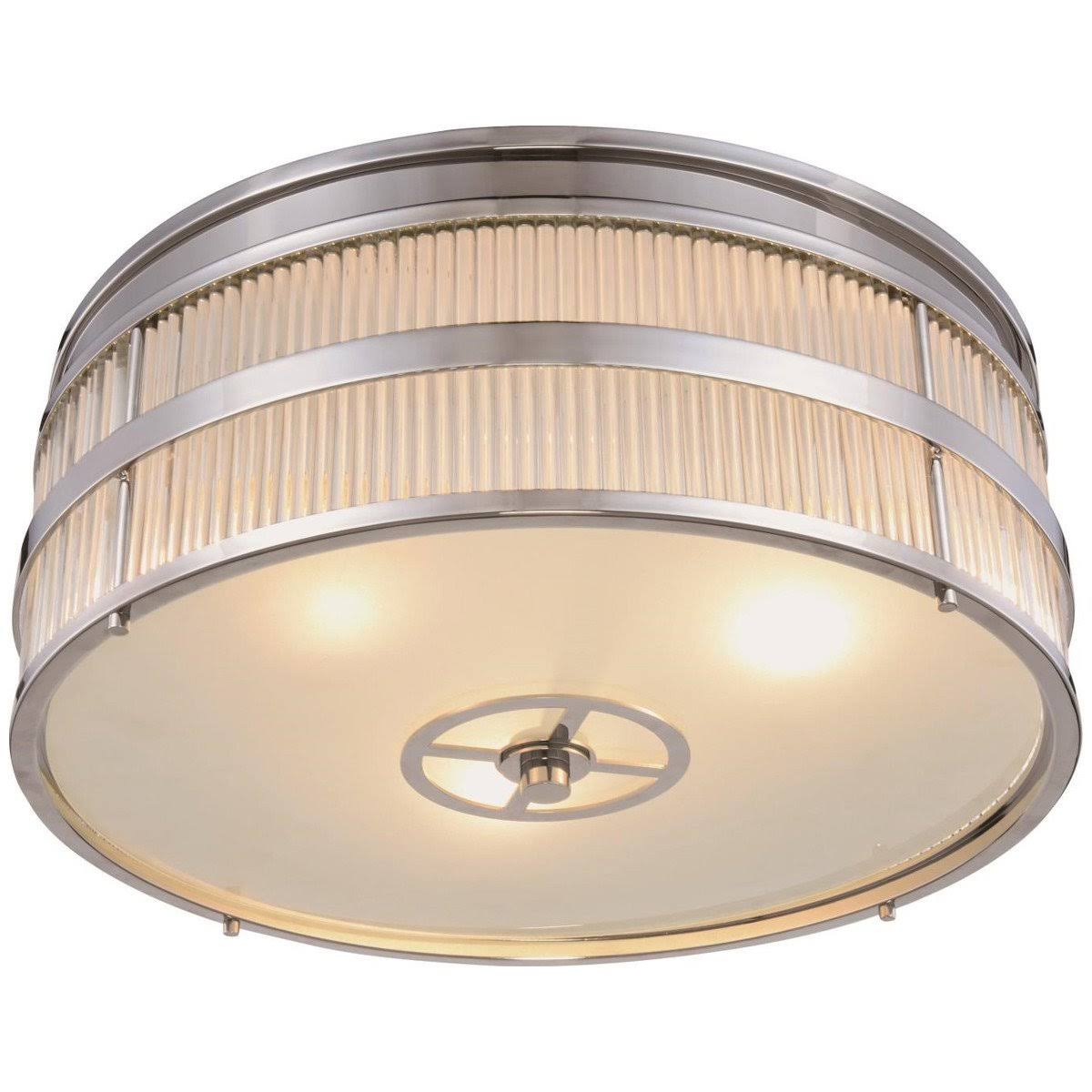 3-Light Flush Mount Burnished Brass Y5587