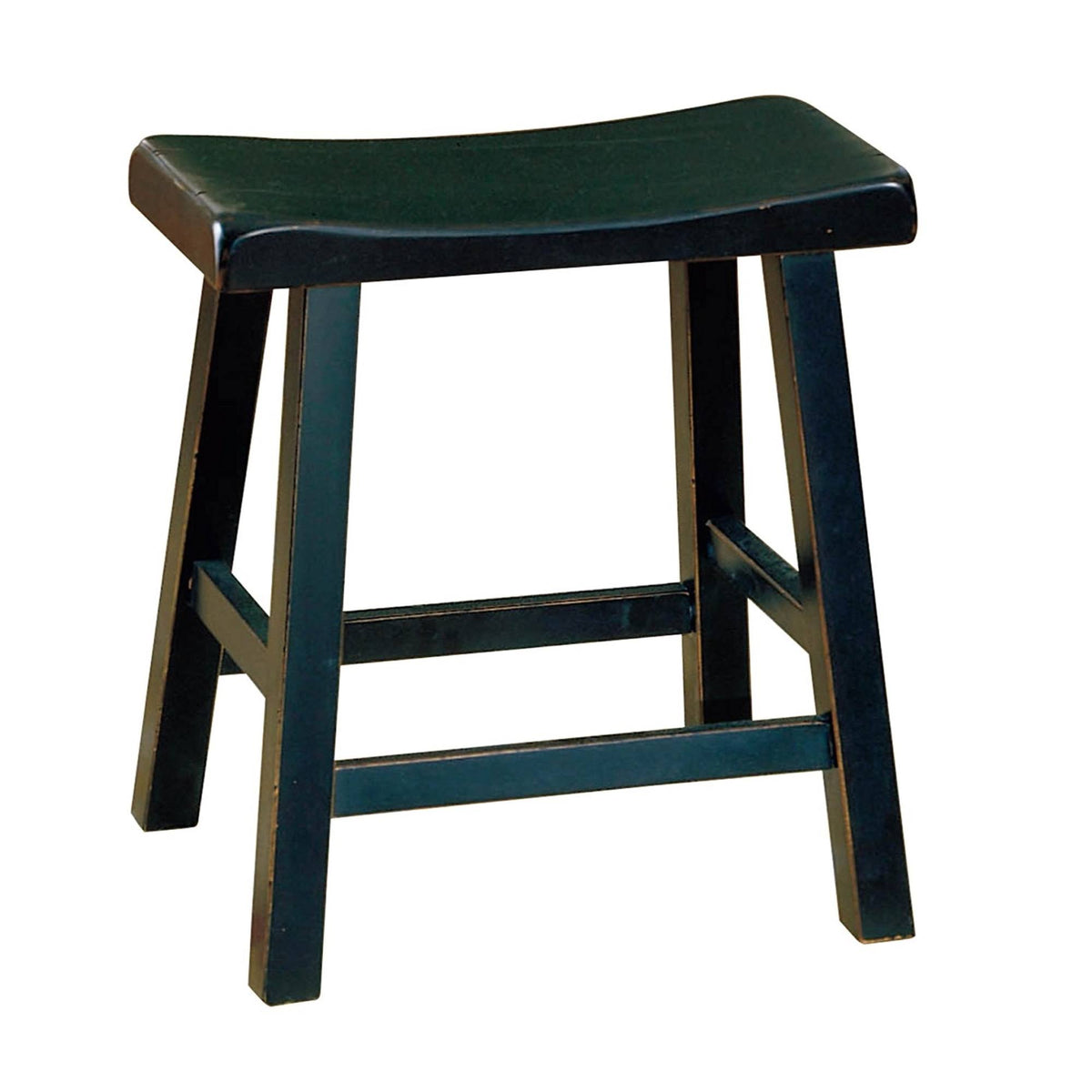 Black Wooden Counter Height Stool Set of 2 G616337
