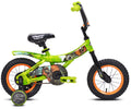 Green and Orange 12-inch Boy's Bicycle with Training Wheel L922