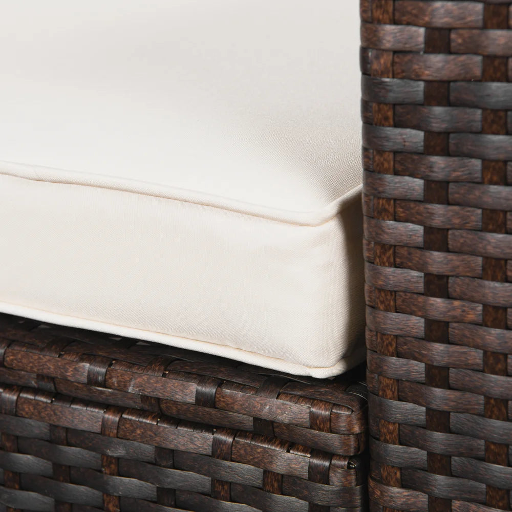 Brown PE Rattan Wicker Sectional Cushioned Sofa Set B9879