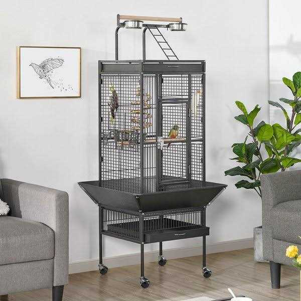 Rolling Bird Cage & Playtop M37545