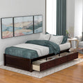 Cherry Twin Size Platform Storage Bed with 3-Drawers Z4582