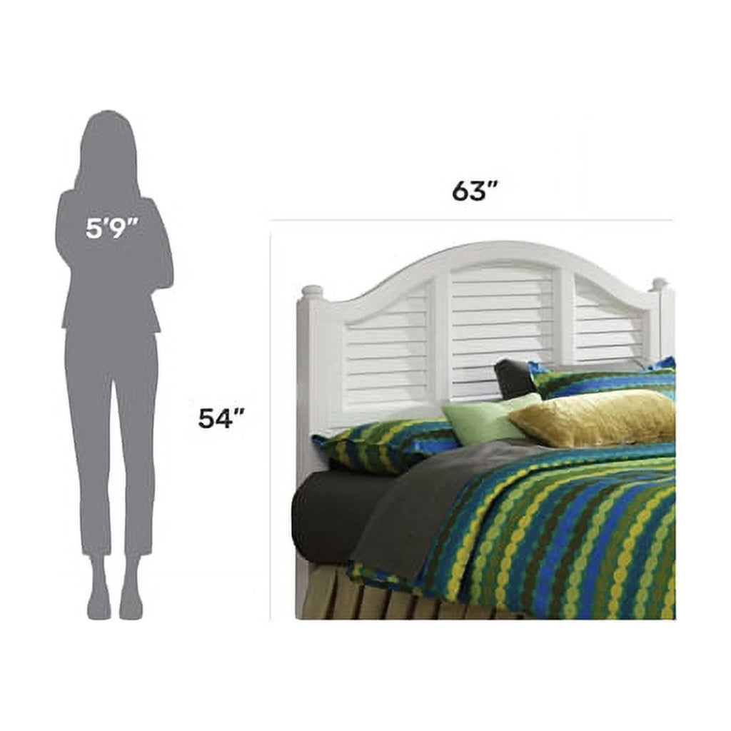 Wood Queen Headboard in Off White D718567