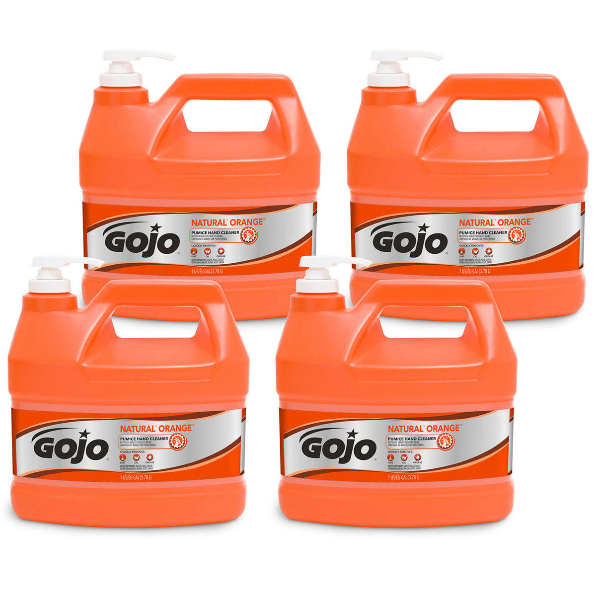 Natural Orange Pumice Hand Cleaner, 1gal Pump, 4/Carton O53670