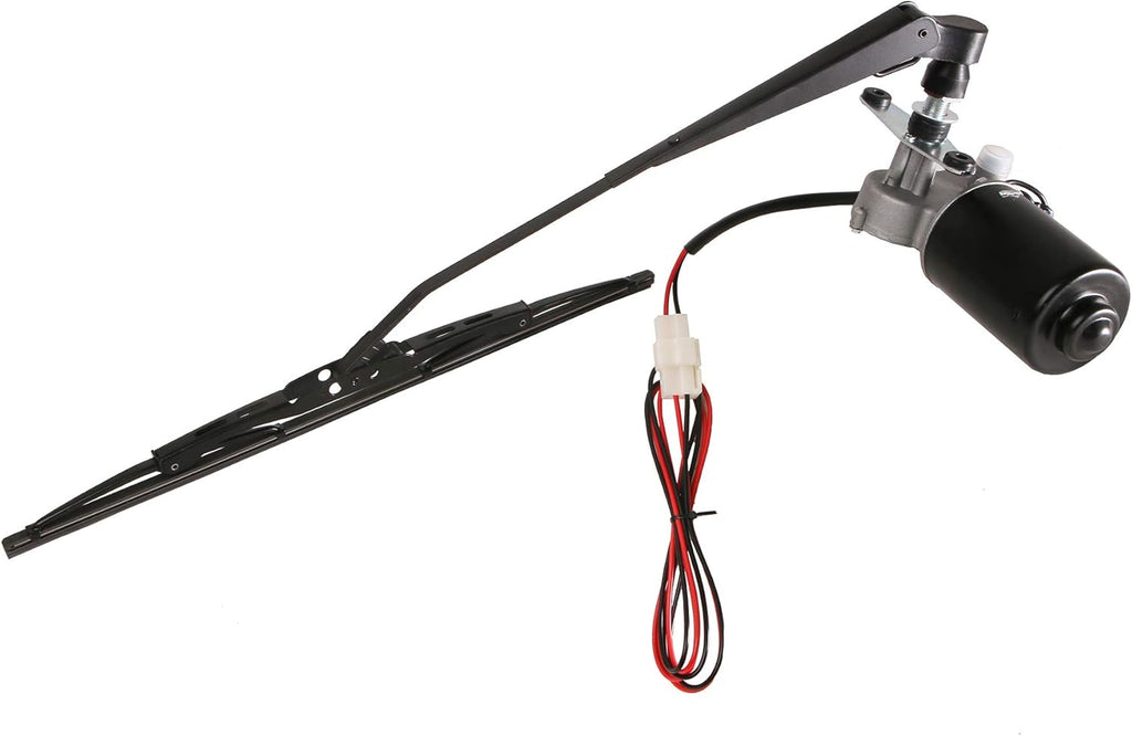 12V Universal Electric Windshield Wiper Motor Kit for UTV ATV Windshields, 17.7" Arm, 17.7" Blade Pack of 2 X261806