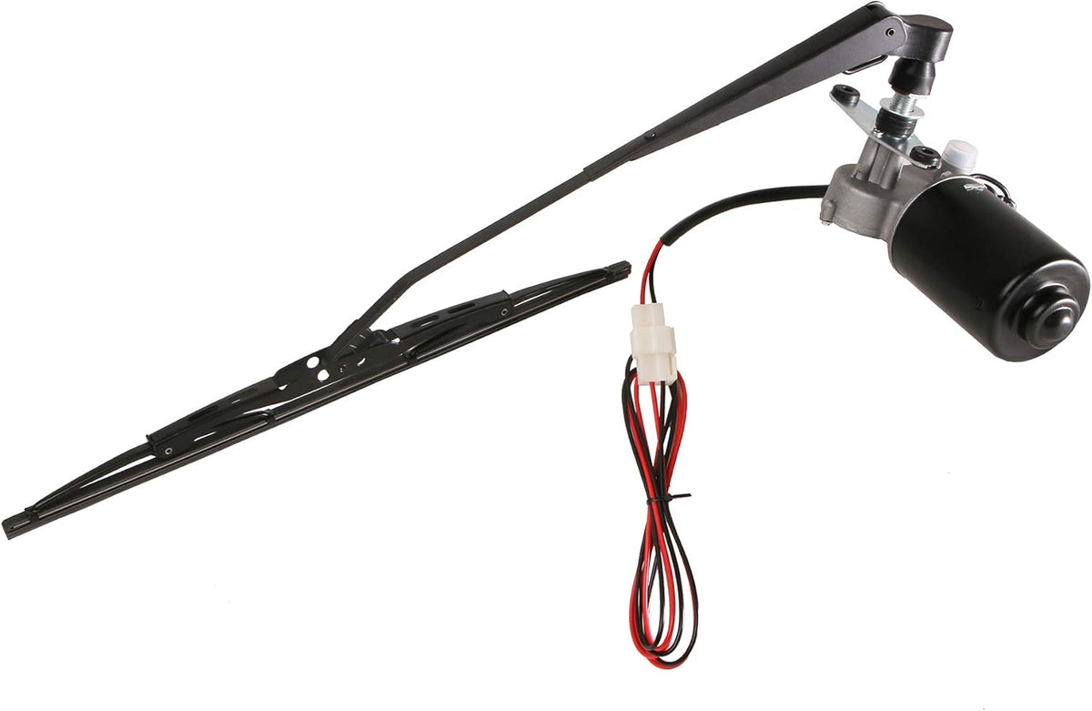 12V Universal Electric Windshield Wiper Motor Kit for UTV ATV Windshields, 17.7" Arm, 17.7" Blade Pack of 2 X261806