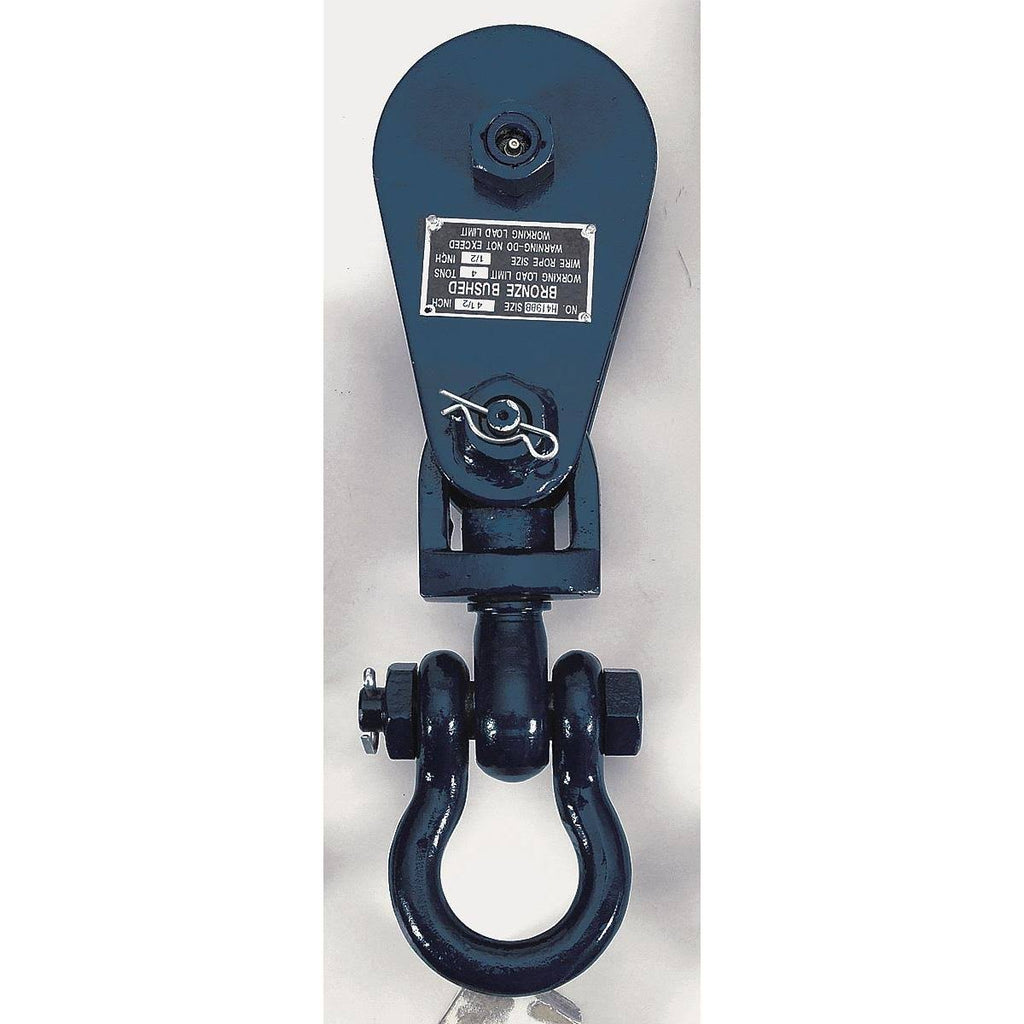 Snatch Block, Wire Rope, 1/2 in Max Cable Size, 8,000 C33239