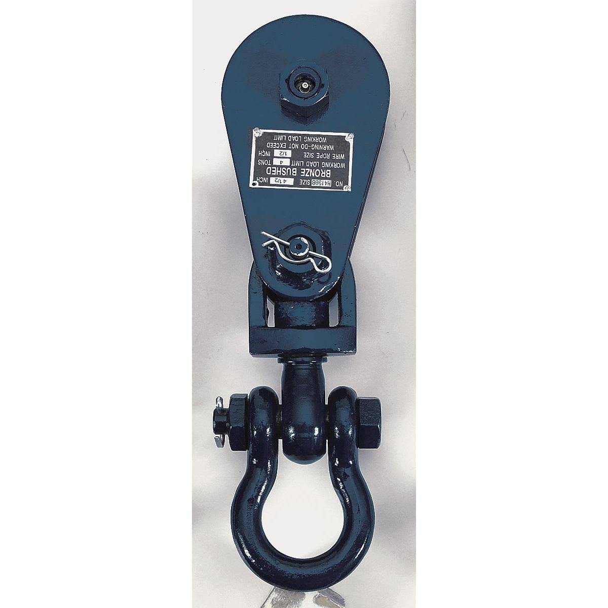 Snatch Block, Wire Rope, 1/2 in Max Cable Size, 8,000 C33239