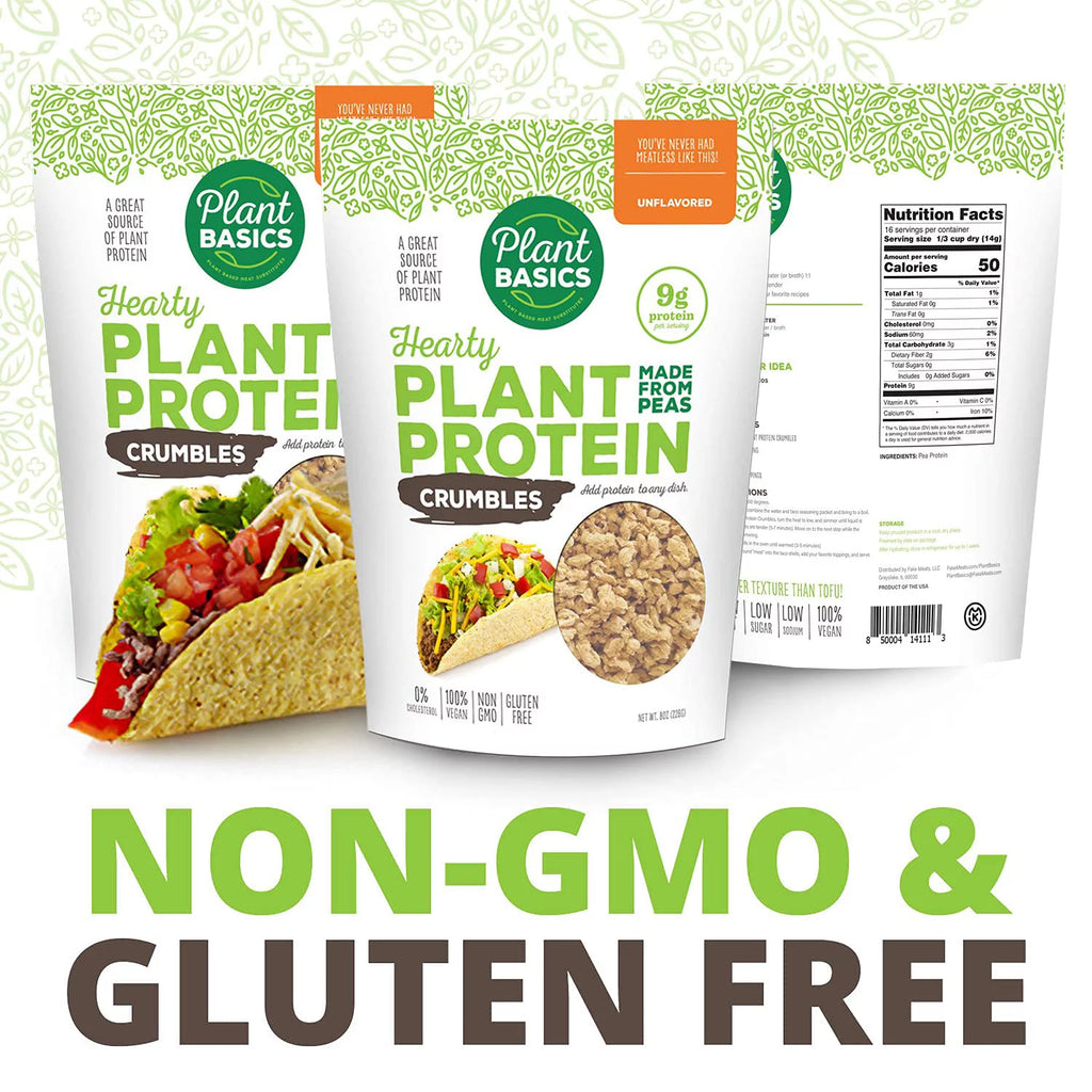 Unflavored Plant Protein Crumbles, 8 oz (Pack of 6) N8745
