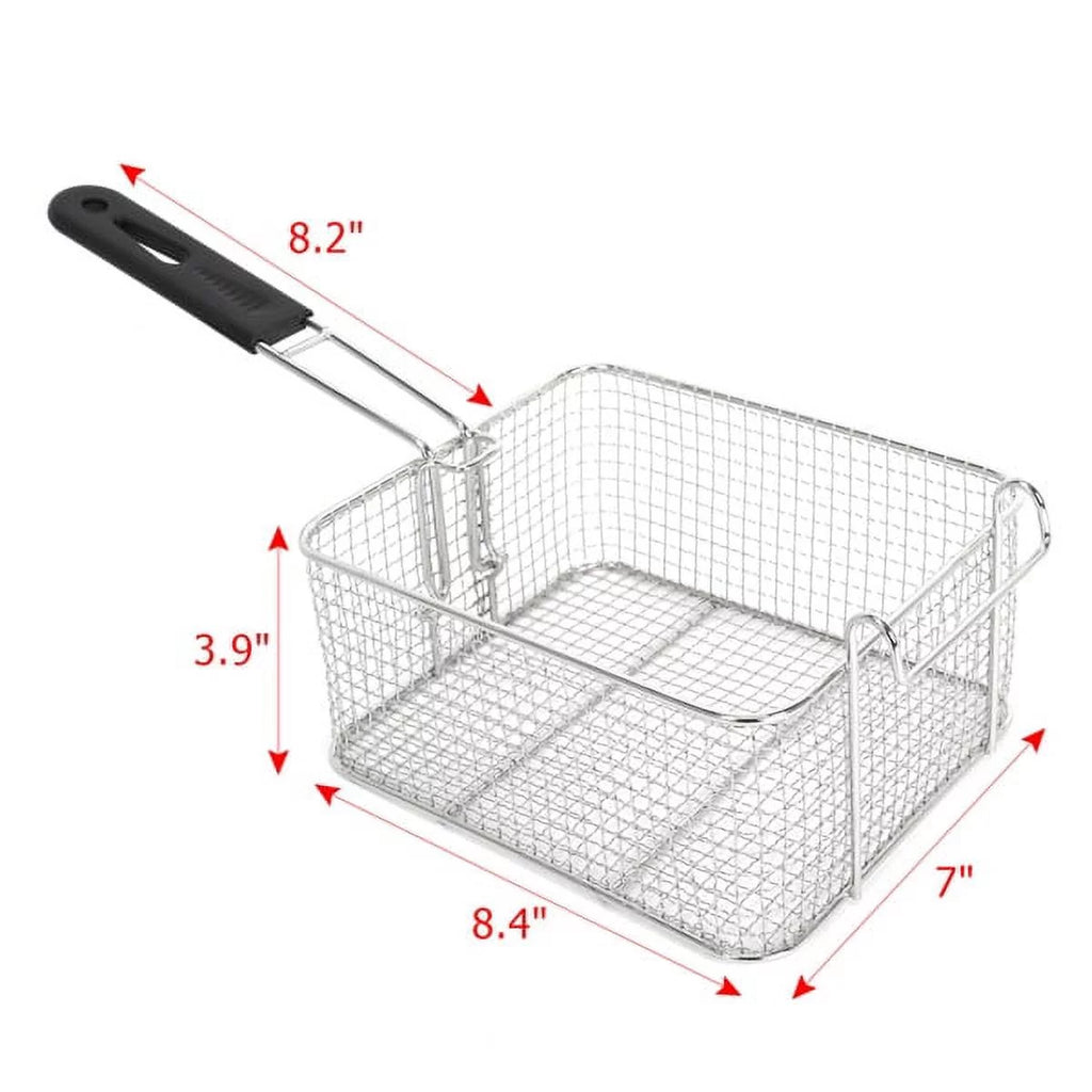 Silver Stainless Steel Single Tank Electric Fryer with Basket 6L O677142