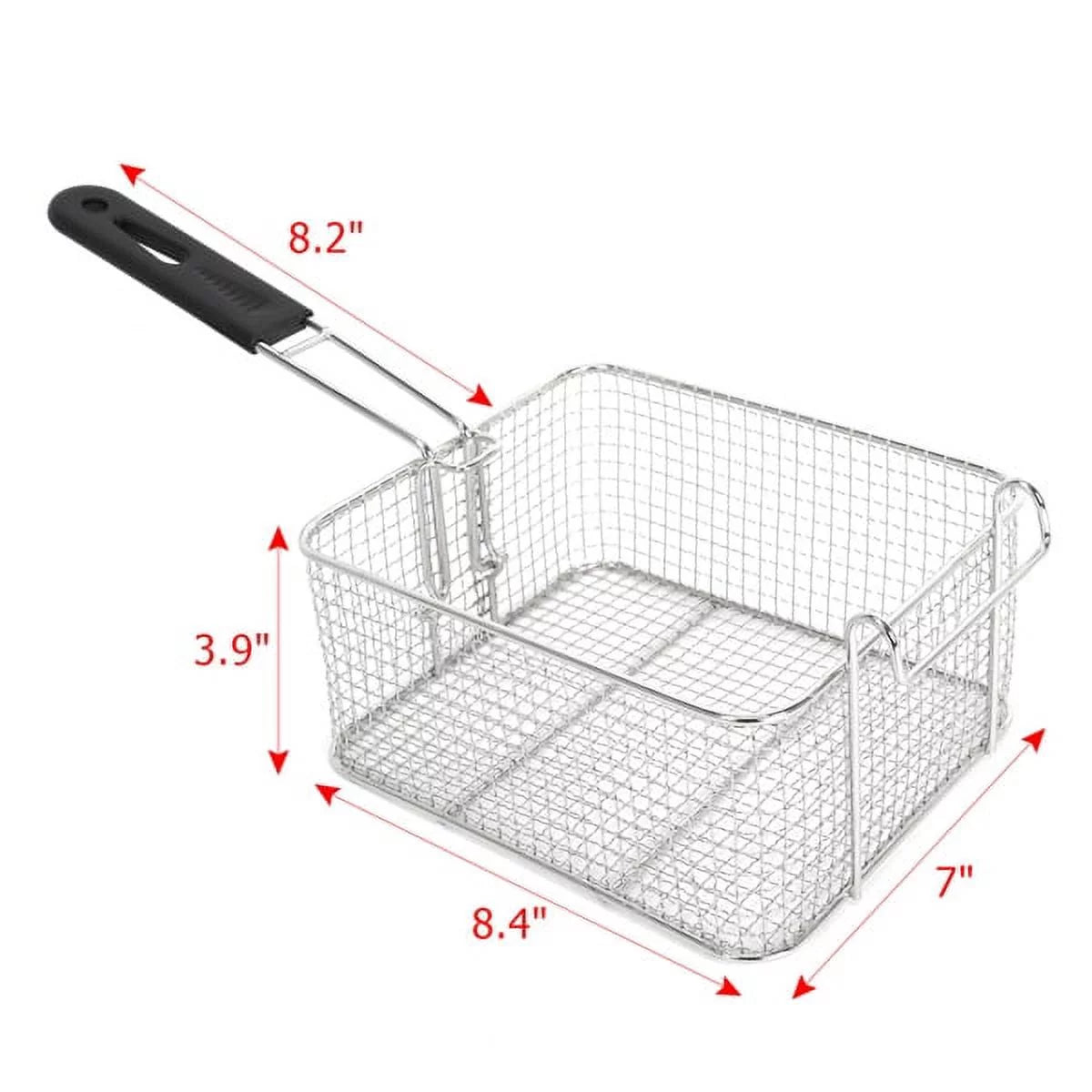 Silver Stainless Steel Single Tank Electric Fryer with Basket 6L O677142