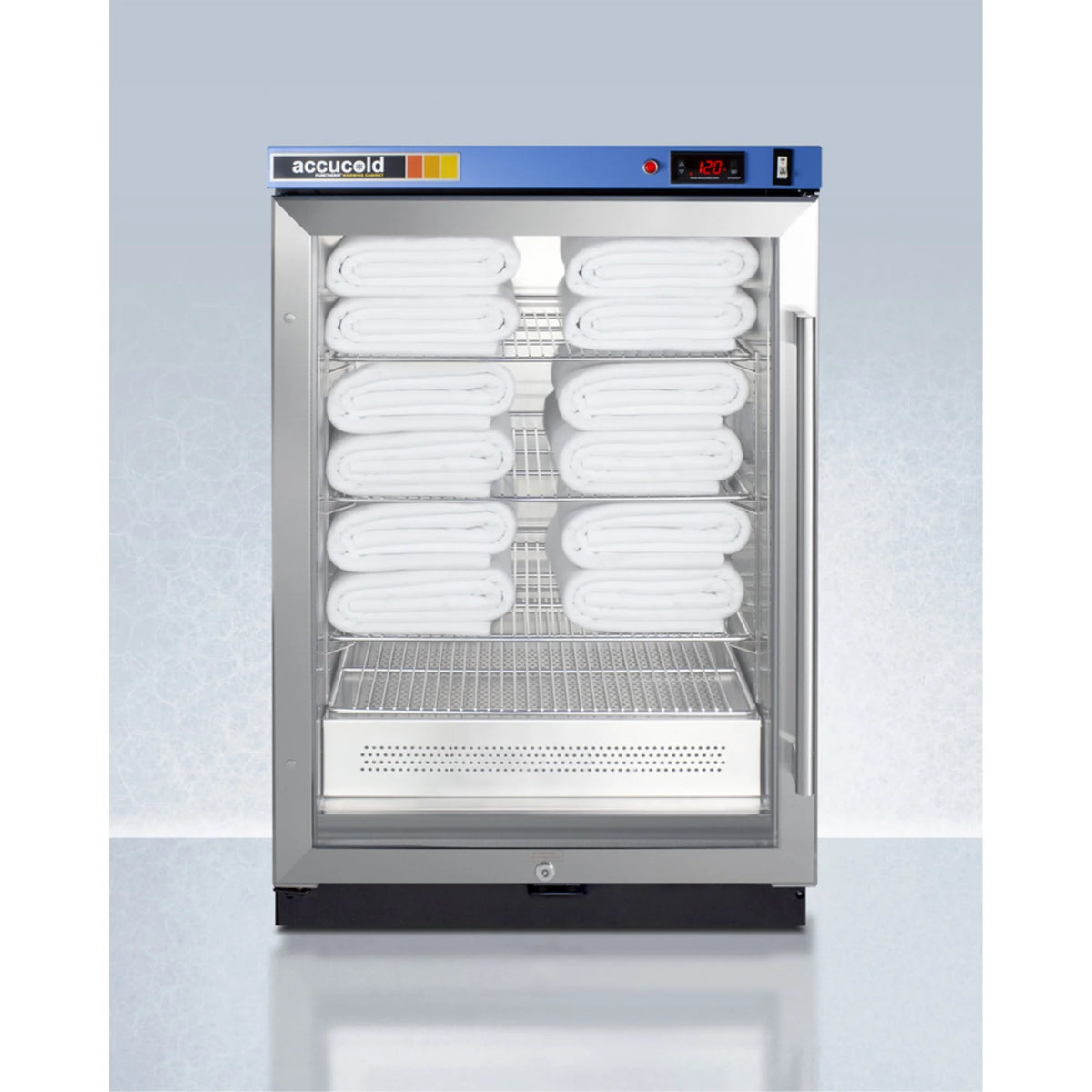 Blanket Warmer with Glass Door, Stainless Steel Interior, Digital Thermostat, and Lock L14509