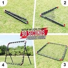 Black Portable Soccer Rebounder Net with Carry Bag Z19961
