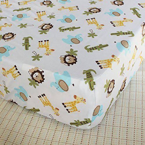 7 Pieces Nursery Crib Bedding Set with Bumper E117654
