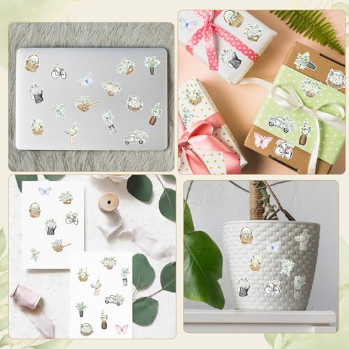 1000Pcs Green Christmas Tree Stickers S338