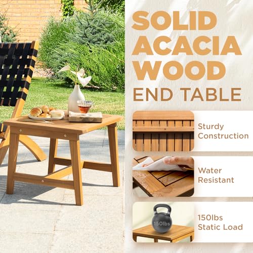 Wood Wicker 3 Piece Patio Bistro Set A237