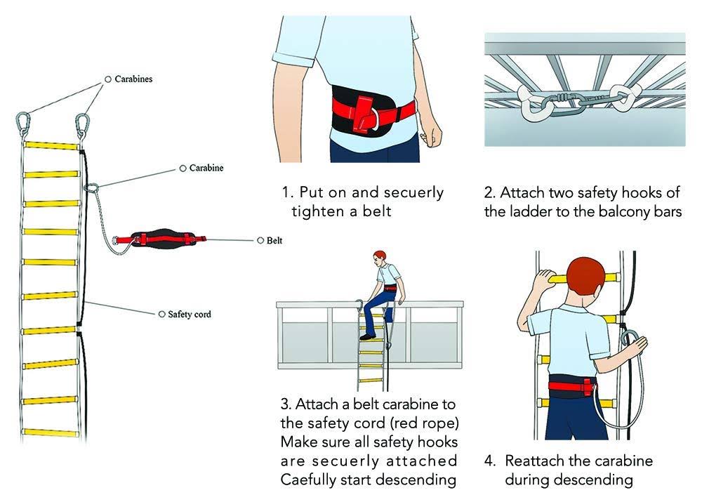 Rope Ladder Fire Escape 32 ft M935937