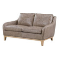 Sandy Brown Leather Loveseat P9440