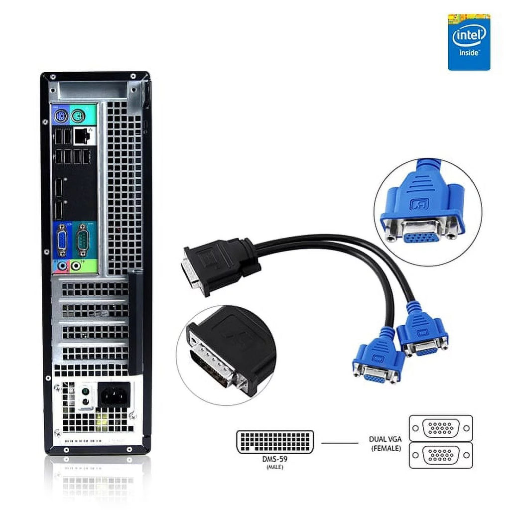 Refurbished Desktop Computer Tower PC, 16GB, 250GB HDD, Windows 10 E144