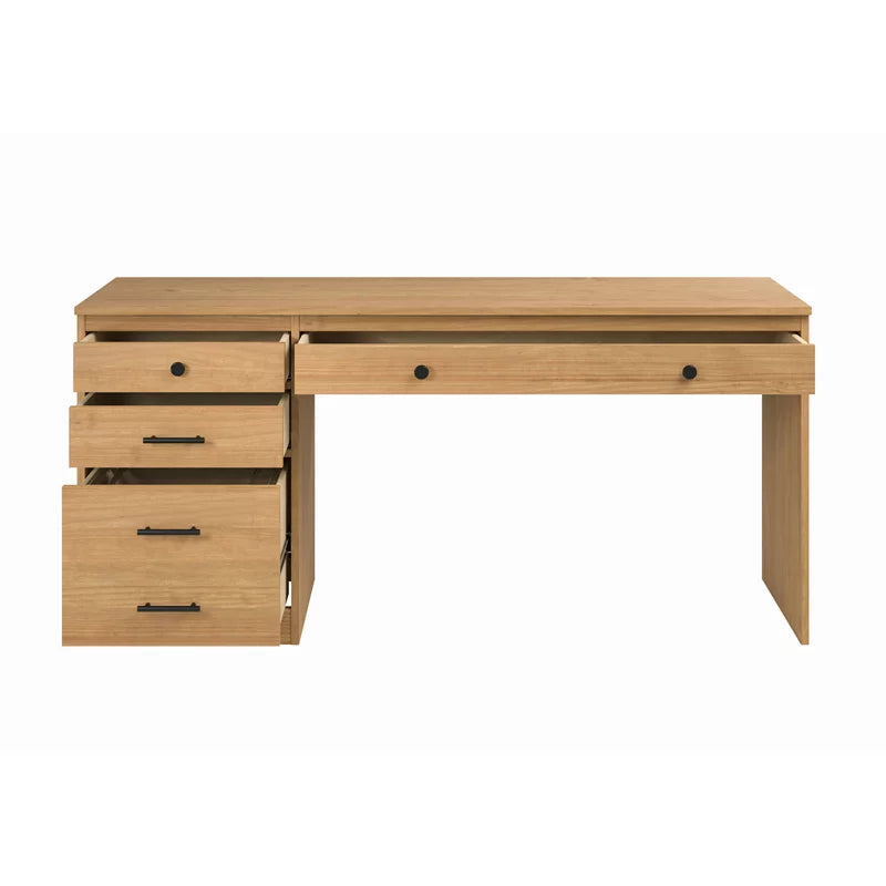 Wood Desk with File Cabinet R3660
