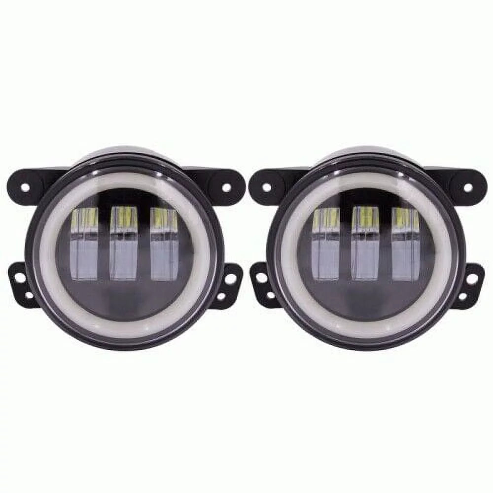 Fog Lights with Black Face and Full Halo 4 Inch U963