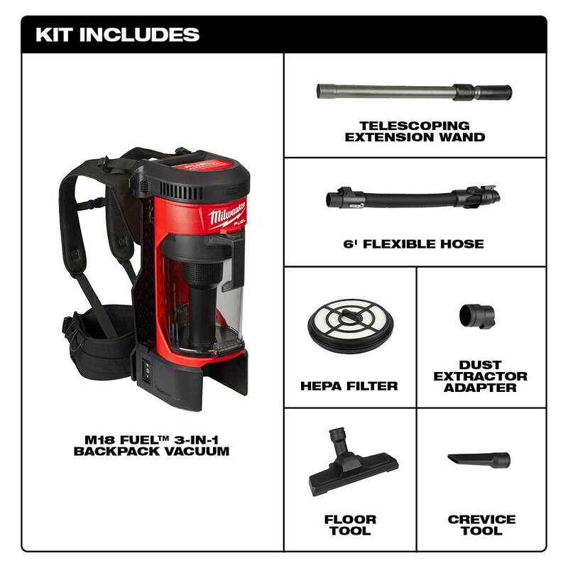 18-Volt Cordless 3-in-1 Backpack Vacuum L416
