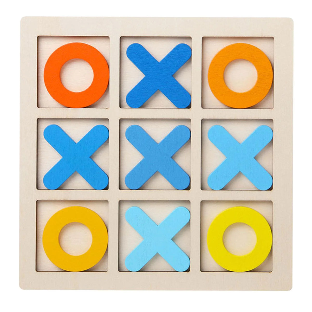 Tic Tac Toe Board Puzzle Game Educational Toys XO Table Toy yellow L9460