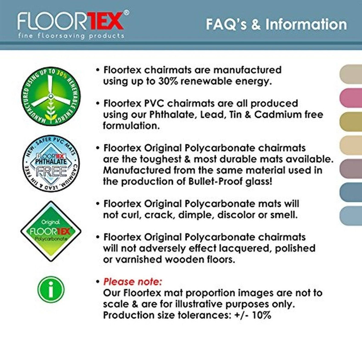 Rectangular Polycarbonate Chair Mat for Plush Pile Carpets E47765