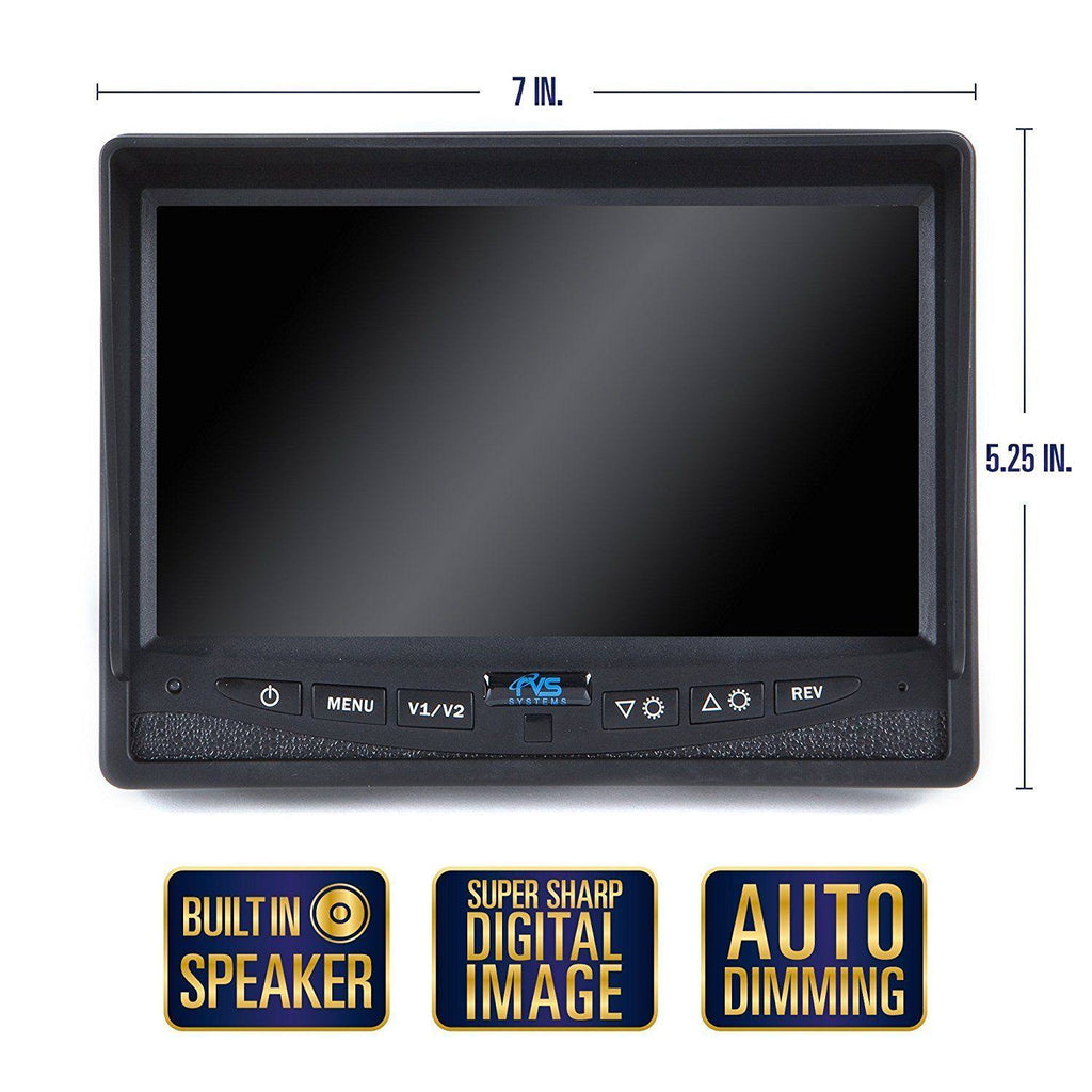 Black Backup Camera System with 7x22 Display V2733