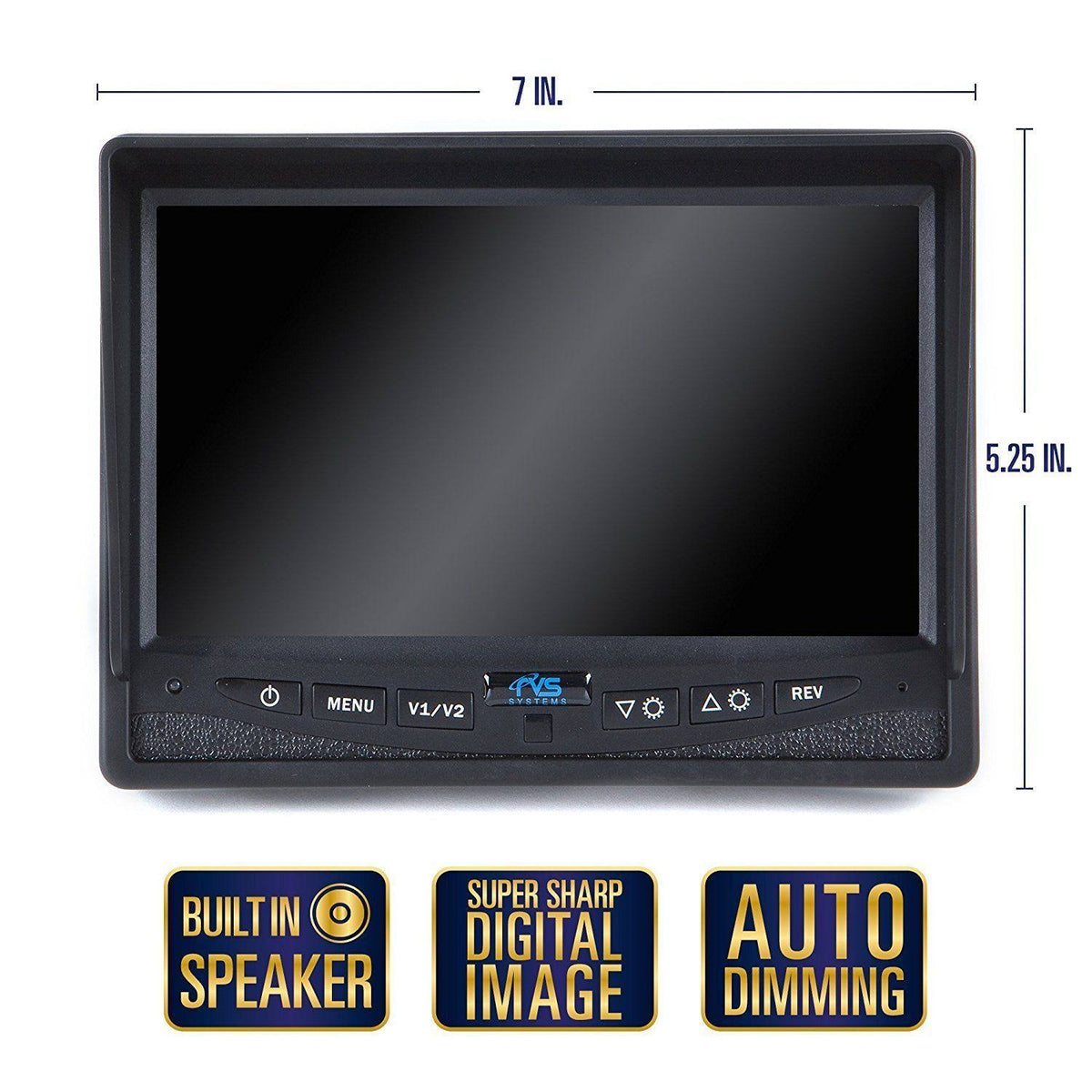 Black Backup Camera System with 7x22 Display V2733