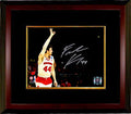 Frank Kaminsky Signed Wisconsin Badgers No.44 Three Fingers Raised 8 x 10 in. Photo T8834
