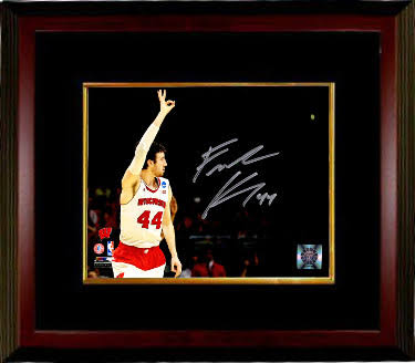 Frank Kaminsky Signed Wisconsin Badgers No.44 Three Fingers Raised 8 x 10 in. Photo T8834