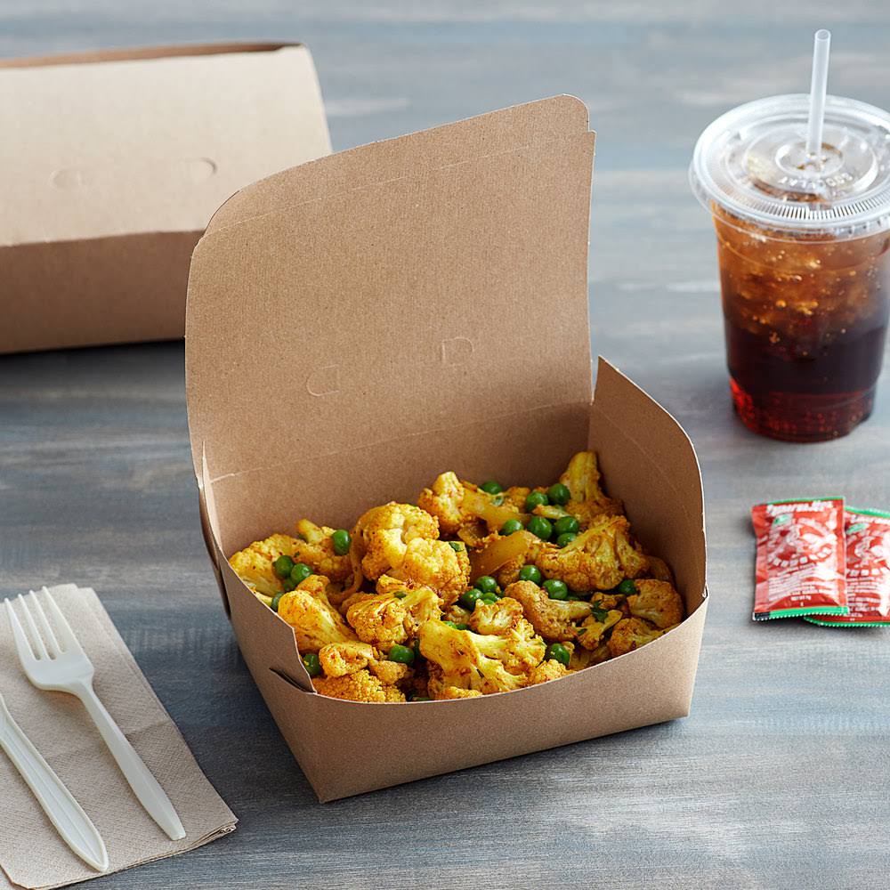 Kraft Microwavable Paper Take-Out Container - 240/Case C4313