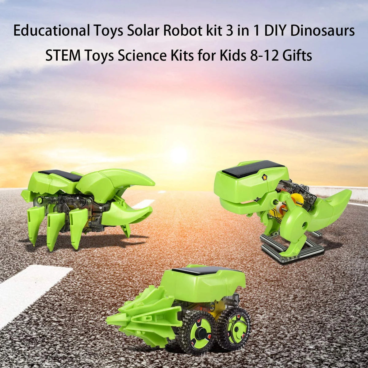 STEM Robot Building Kit 3 in 1 Solar Dinosaur Desk Robot Y315988
