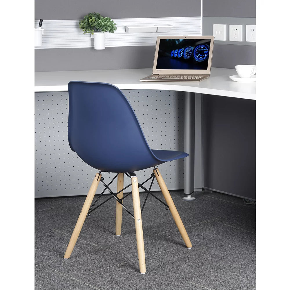Blue Wood Legs Indoor Dining Chair D8651