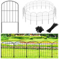 Decorative Garden Fence 24in x 10.5ft 10 Panels Metal Wire T748
