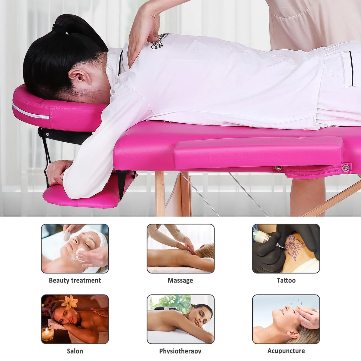 Portable Adjustable Height Massage Table 496LB R24306