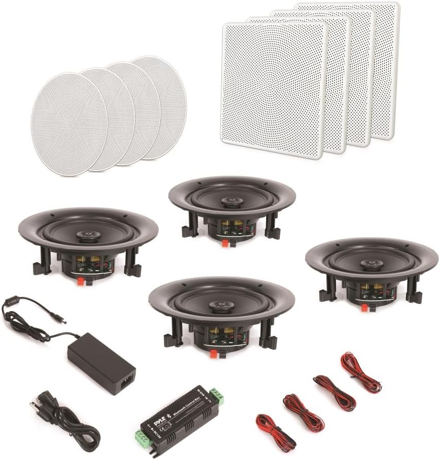 8” 4 Bluetooth 2-Way In-wall In-ceiling Speaker System with Polypropylene Cone & Tweeter Y550306