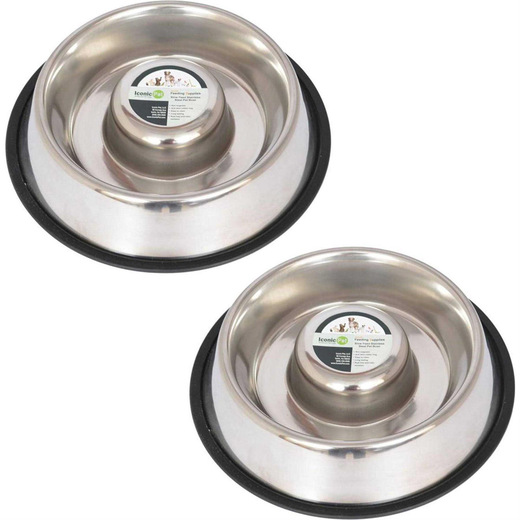 Stainless Steel Slow Feed Pet Bowl G748638