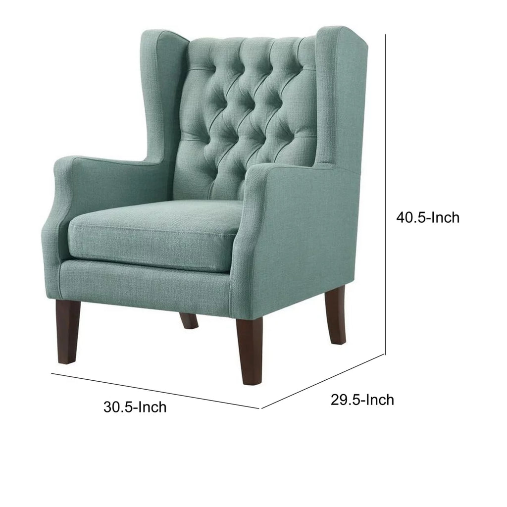 Teal Fabric Accent Chair D54164