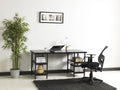 60" Extra Wide Wood Top 4 Shelves Writing and Computer Desk D9545