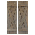 Gray 60 inch Board and Batten Exterior Shutters Pair K2398