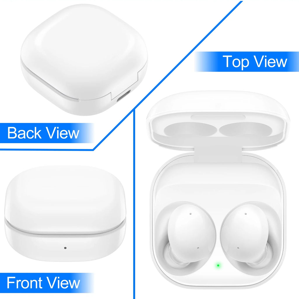 White Truly Wireless Bluetooth Headphones with Noise Isolation R610