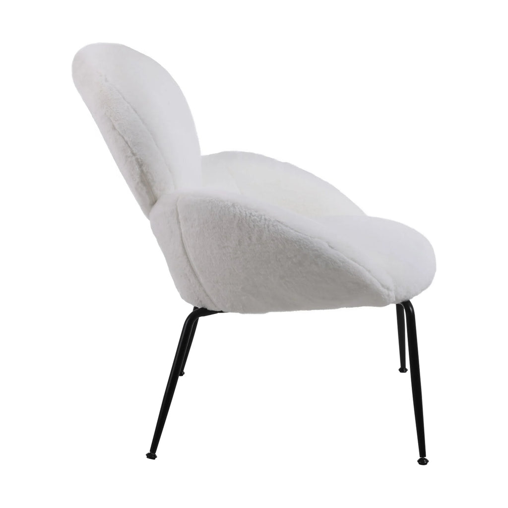 Sherpa Accent Armchairs with Black Metal Legs X177
