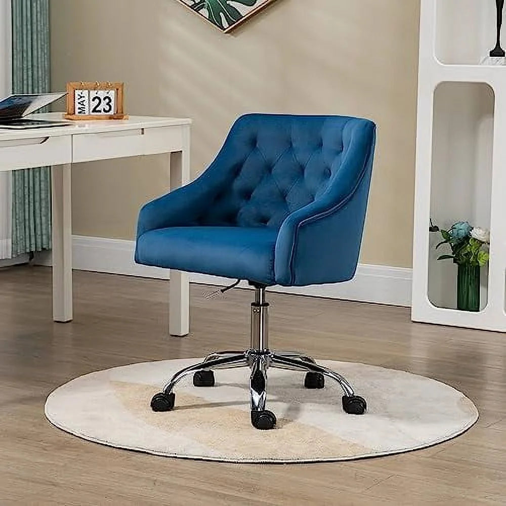 Pink Velvet Adjustable Swivel Home Office Chair J8699