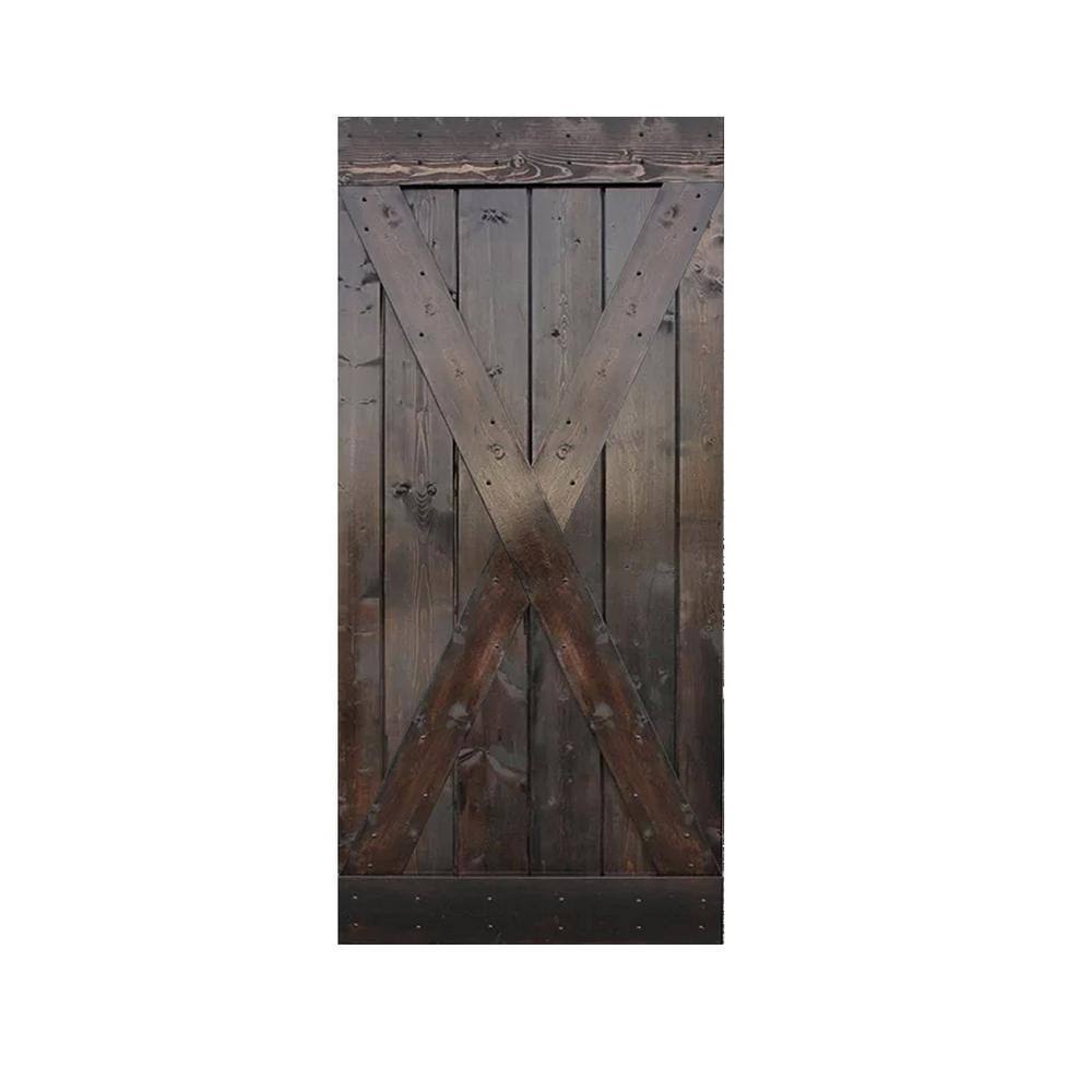 Knotty Pine Solid Wood Interior Barn Door Slab W286369