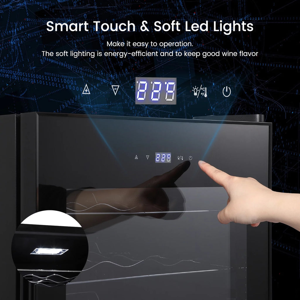 24-Bottle Wine Cooler Refrigerator with Glass Door G681399